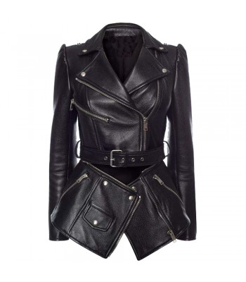 Women Vintage Zip UpGothic Coat Steampunk PU Leather Coat 